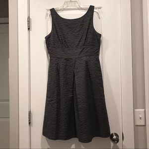 J Crew charcoal sleeveless pleated dress, size 12